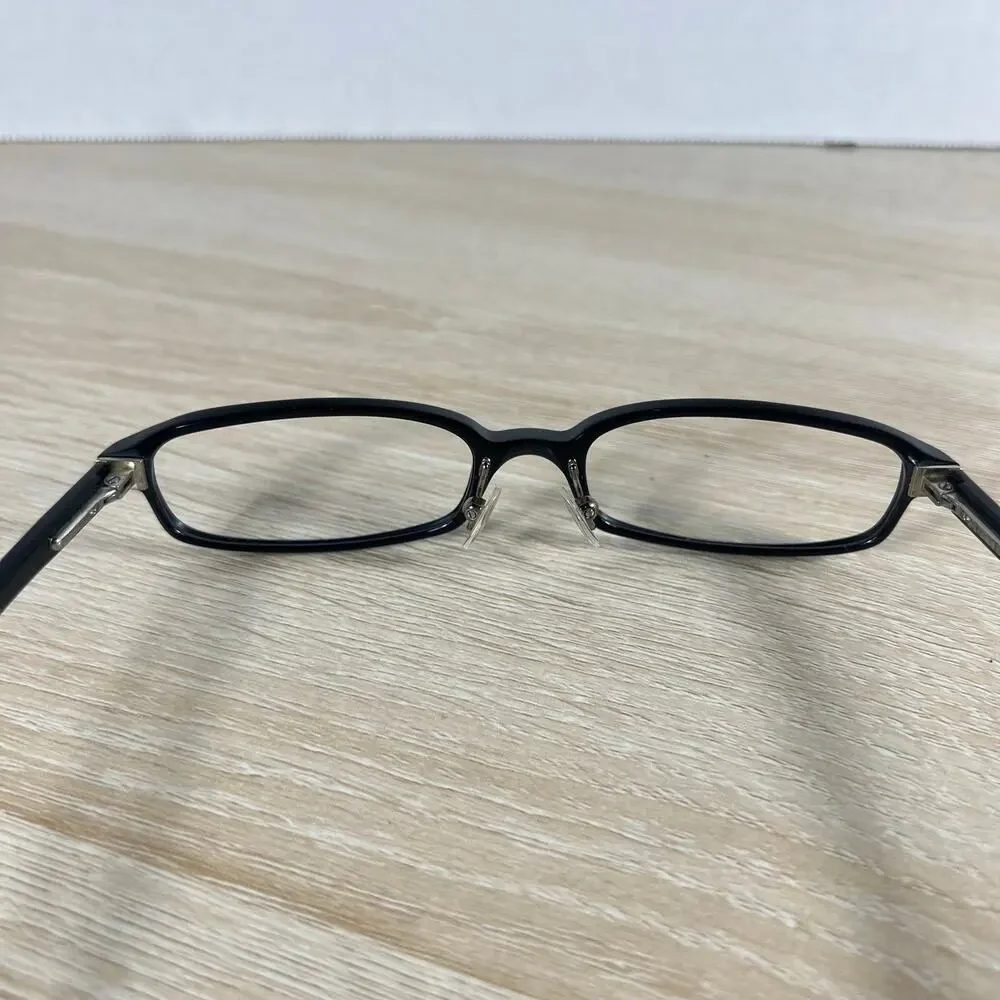 Gucci GG1504 807 Eyeglasses Black Slim Rectangular Frames Only 52-18-140 Italy